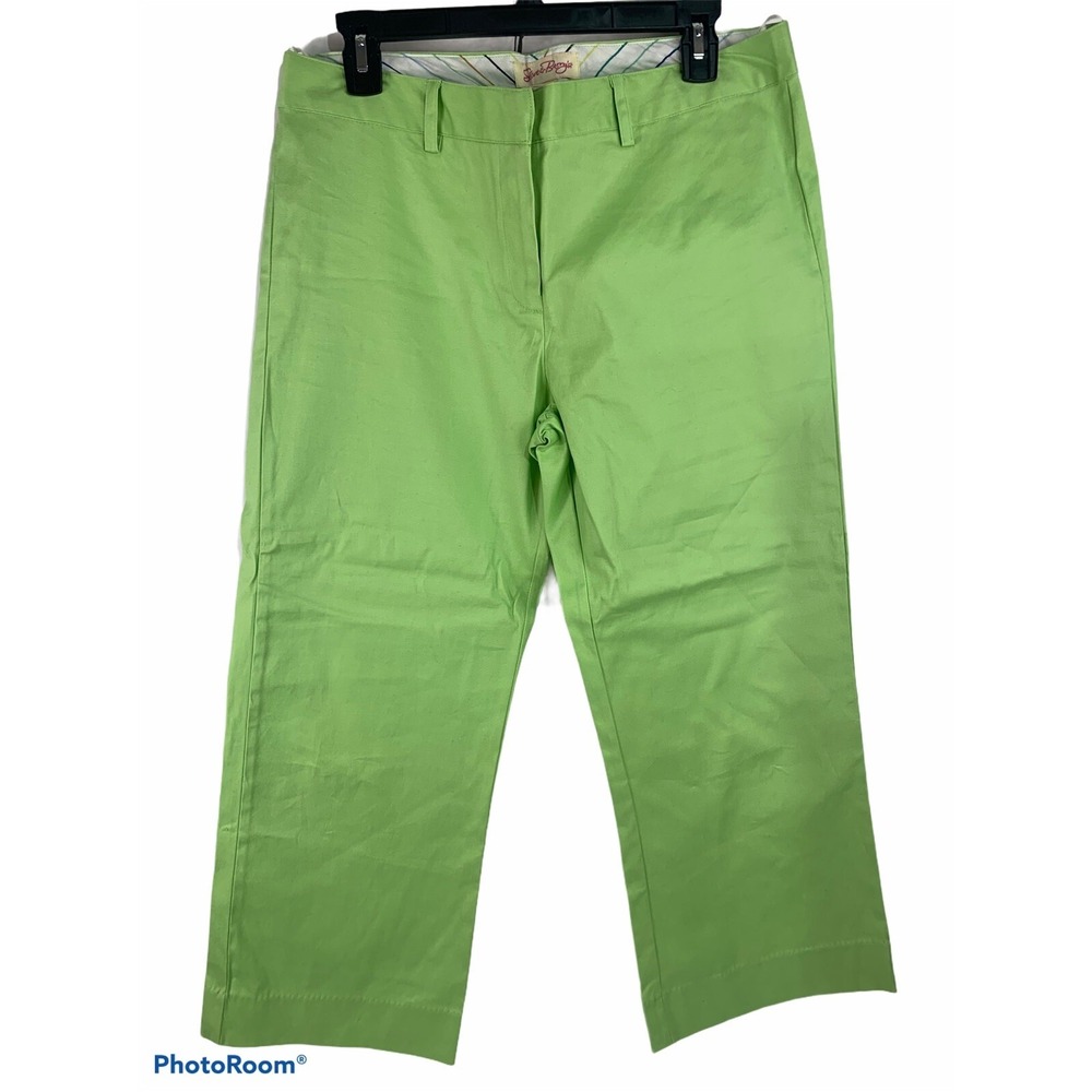 Steve & Barry's Women's Size 12 Straight Leg Green Hook and Loop Pants‎